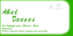 abel decsei business card
